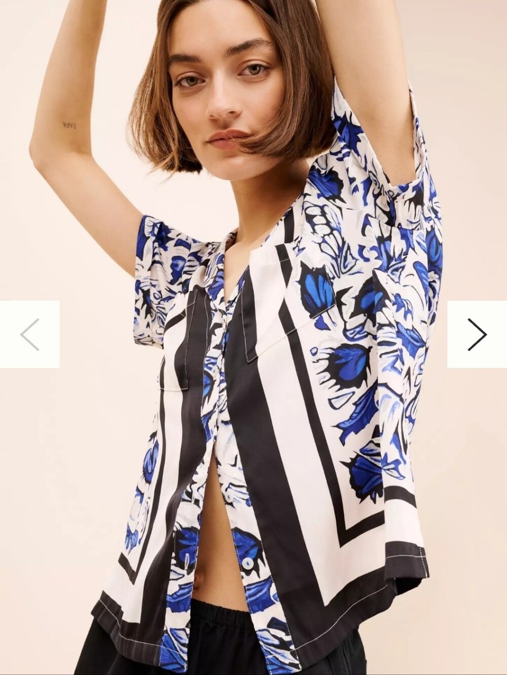 Anthropologie Brenna Short-Sleeve Buttondown Shirt 3x